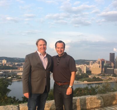 Steve Shires and me overlooking Pittsburgh 2017